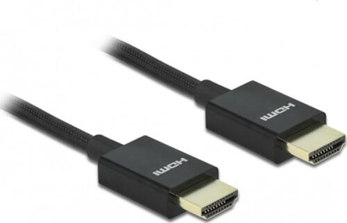 DeLOCK Koaxiales High Speed HDMI Kabel 48 Gbps 8K 60 Hz schwarz 2 m