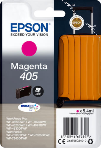 Epson Singlepack Magenta 405 DURABrite Ultra Ink