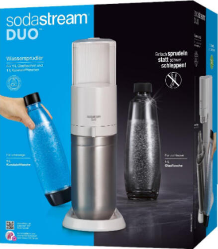 SodaStream DUO Edelstahl, Weiß