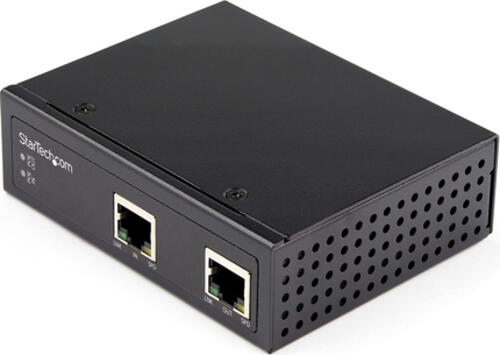 StarTech.com Industrial 1 Port Power over Ethernet Gigabit Extender - 60W 802.3bt PoE /PoE+/ PoE++ - 100m - Gigabit PoE Repeater - IP-30 - -40&deg;C bis 75&deg;C