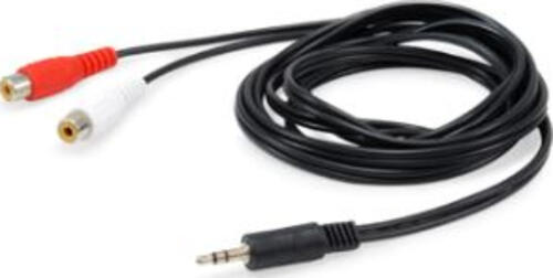 Equip 147093 Audio-Kabel 250 m 2 x RCA 3.5mm Schwarz