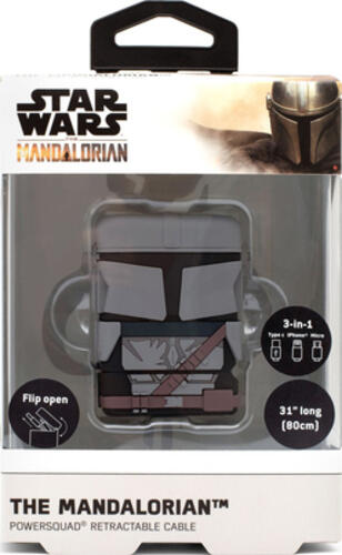 Thumbs Up PowerSquad The Mandalorian USB Kabel 0,6 m USB A USB C/Micro-USB B/Lightning Schwarz, Grau