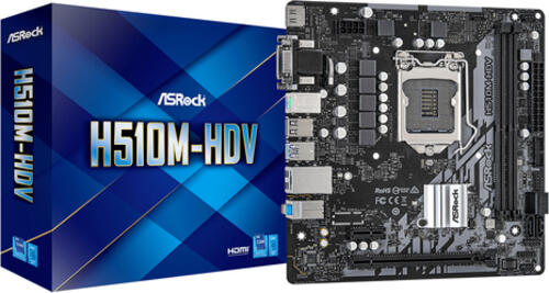 Asrock H510M-HDV Intel H510 LGA 1200 (Socket H5) micro ATX