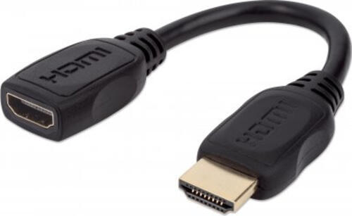 Manhattan 354523 Kabeladapter HDMI 19-pin Schwarz