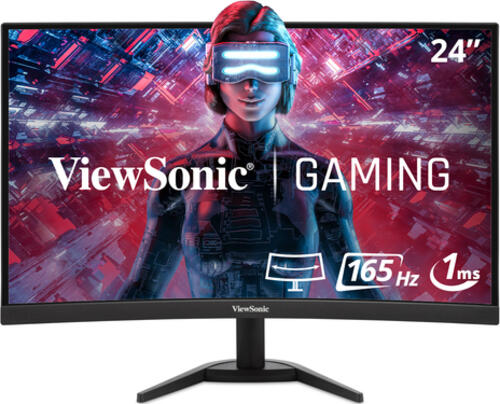 Viewsonic VX Series VX2468-PC-MHD LED display 61 cm (24) 1920 x 1080 Pixel Full HD Schwarz