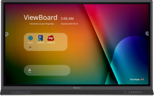 Viewsonic IFP6552-1B Signage-Display Interaktiver Flachbildschirm 165,1 cm (65) WLAN 350 cd/m 4K Ultra HD Schwarz Touchscreen Eingebauter Prozessor Android 9