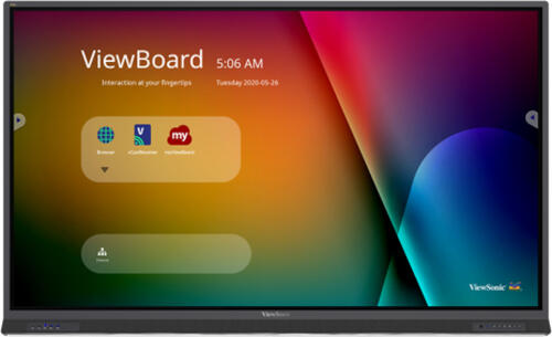 Viewsonic IFP8652-1B Signage-Display Interaktiver Flachbildschirm 2,18 m (86) LCD WLAN 350 cd/m 4K Ultra HD Schwarz Touchscreen Eingebauter Prozessor Android