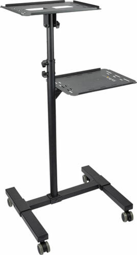 StarTech.com Mobiler Projektor- und Laptopständer/-wagen - Heavy Duty Projektorständer (2 Regale, jeweils 10 kg) - Höhenverstellbarer rollender Präsentationswagen mit Feststellfunktion