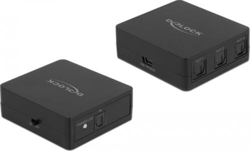 DeLOCK S/PDIF TOSLINK Splitter 1 In 3 Out mit USB Stromversorgung