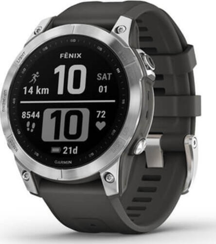 Garmin fenix 7 3,3 cm (1.3) MIP 47 mm Digital 260 x 260 Pixel Touchscreen Silber WLAN GPS