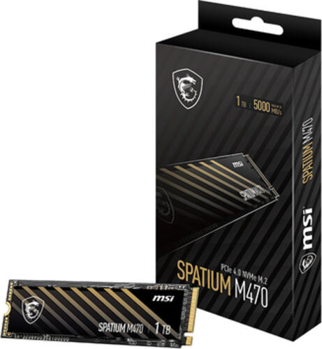 MSI SPATIUM M470 PCIe 4.0 NVMe M.2 1 TB PCI Express 4.0 3D NAND