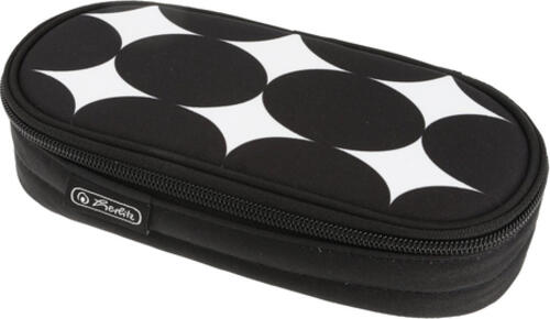 Herlitz 50038442 Etui Weiches Federmäppchen Polyester Schwarz, Weiß