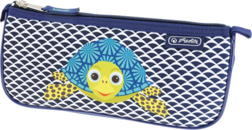 Herlitz 50038992 Etui Weiches Federmäppchen Polyester Blau, Weiß