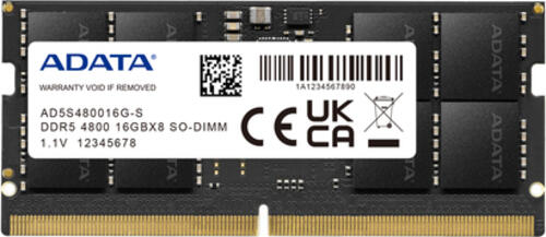 ADATA AD5S480016G-S Speichermodul 16 GB 1 x 16 GB DDR5 4800 MHz ECC