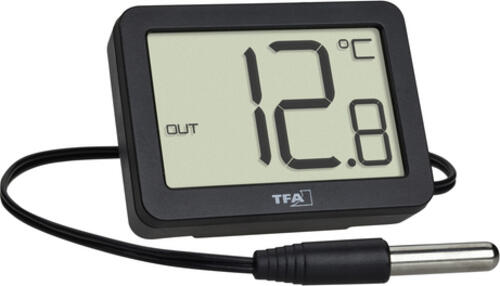 TFA-Dostmann 30.1066.01 Umgebungsthermometer Elektronisches Umgebungsthermometer Drinnen/Draußen Schwarz