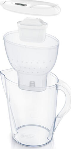 Brita Marella Pitcher-Wasserfilter 2,4 l Transparent, Weiß